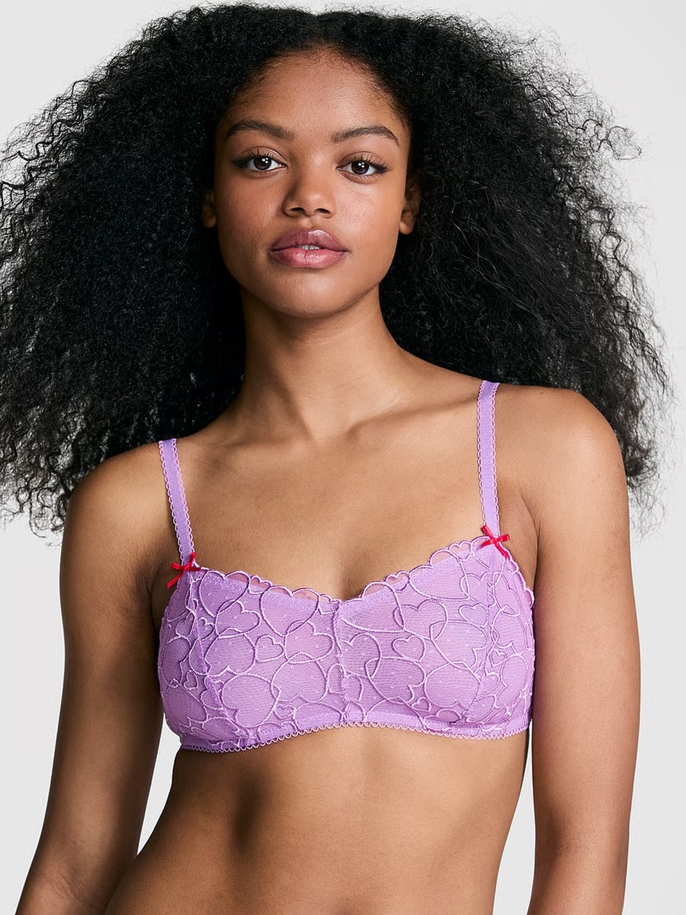 Set of 3 Vs/Pink Scoop Bralettes - Picture 2 of 4